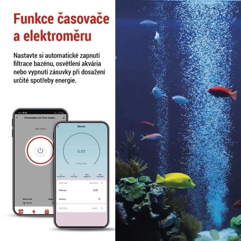 GoSmart Termostat do zásuvky s funkcí digitálního časovače 2v1 s WiFi