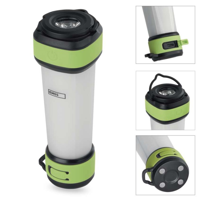 SMD LED+LED kempinglámpa P4009, 360 lm, Li-Pol 4000 mAh