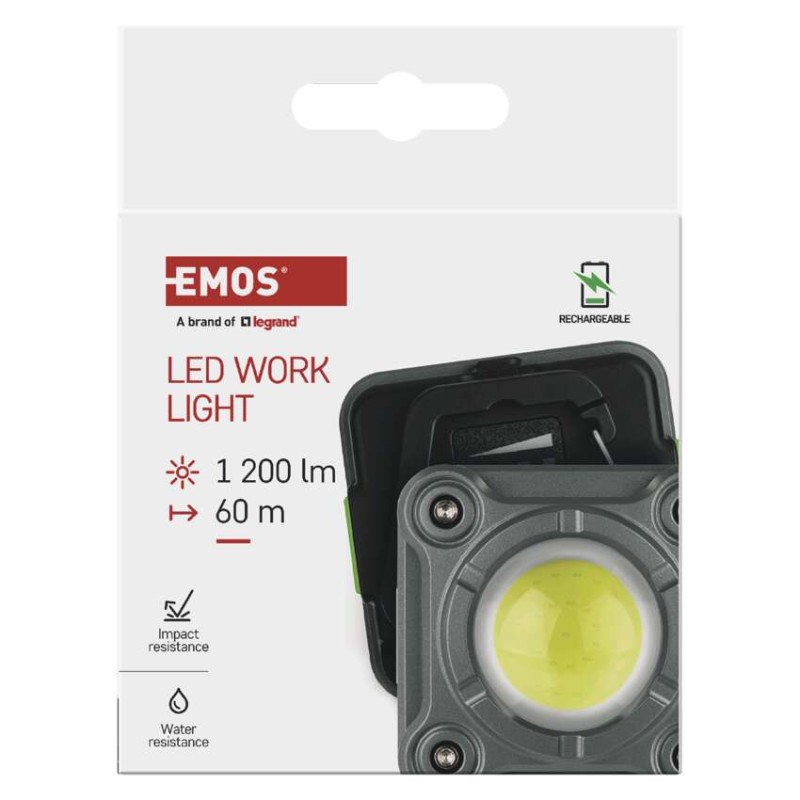 COB LED nabíjecí pracovní reflektor P4543, 1200 lm, 2000 mAh