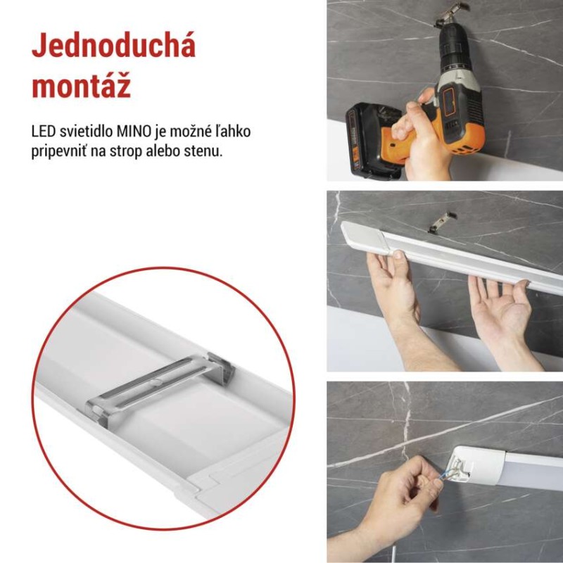 LED lineárne svietidlo MINO 20W, neutrálna biela