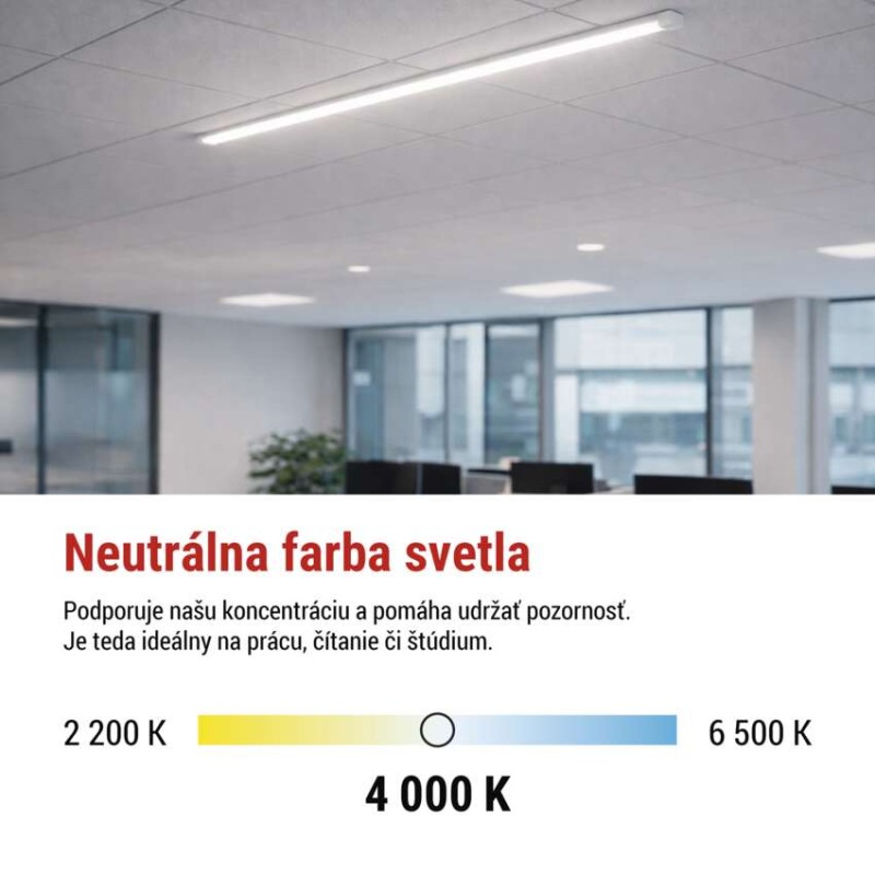 LED lineárne svietidlo MINO 40W, neutrálna biela