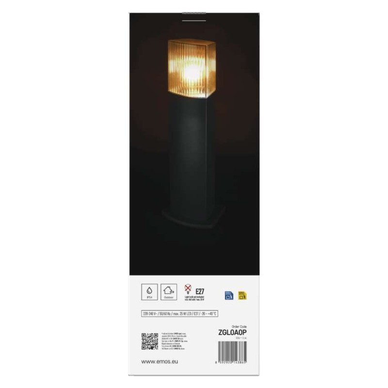 LED aiavalgusti veerg, LANA, 15.3 × 13.3 × 45 cm, 1 × E27, 25 W