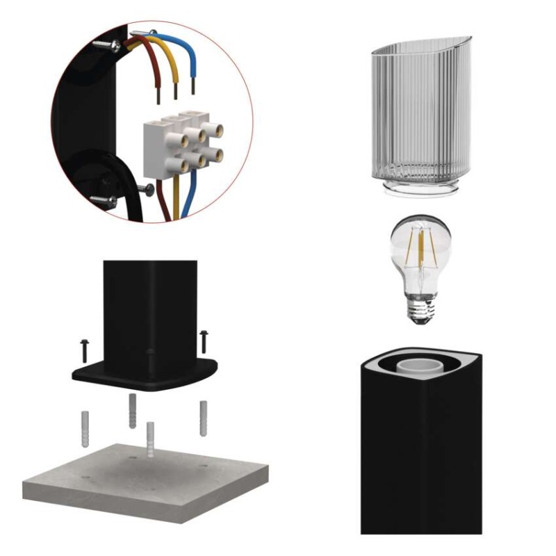 Słupek oświetleniowy Garden LANA 75cm, na żarówkę E27 max 25W, IP54