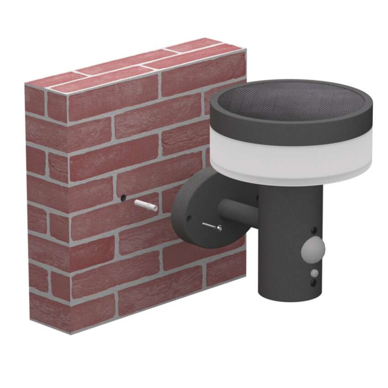 LED dārza gaismeklis saules, PIR, TERION, 12,5 × 14,7 × 14,6 cm