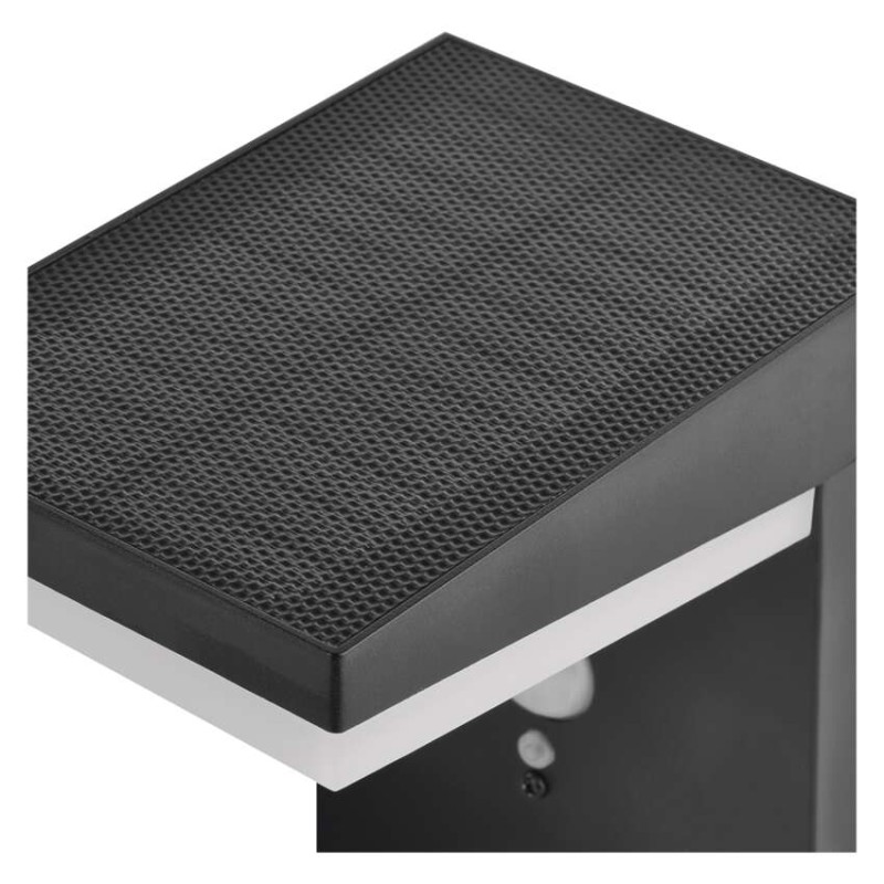 LED záhradné solárne stĺpikové svietidlo VEREA, senzor súmraku, 10,7 x 15,4 x 50 cm