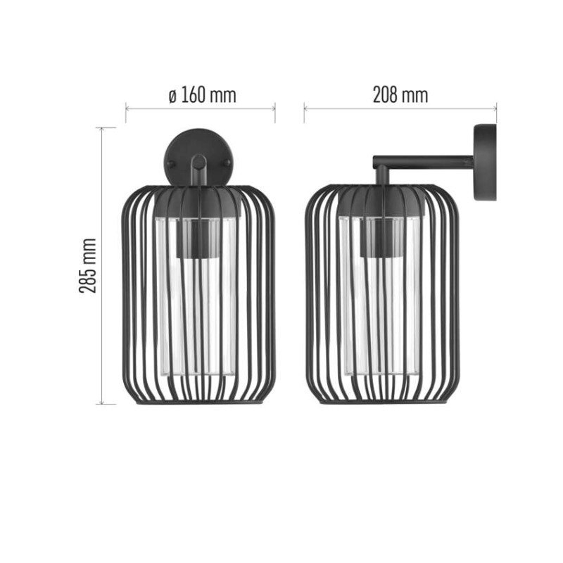 Zahradné nástenné svietidlo SALVIA, 20,8 x 16 x 28,5 cm, 1 x E27, 15 W