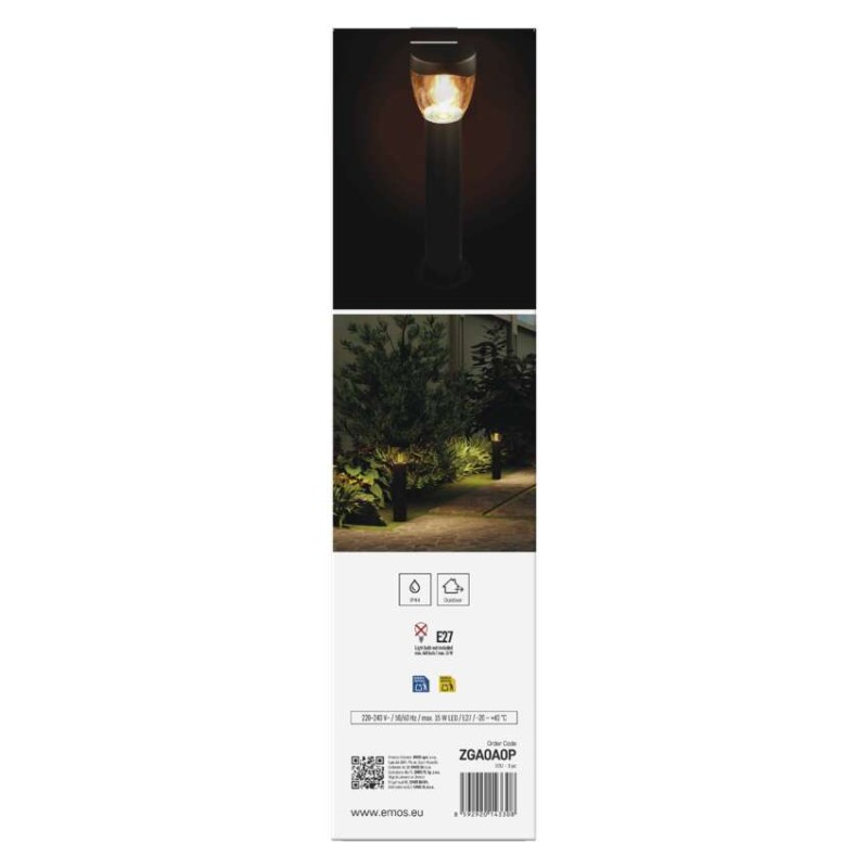 Záhradné stĺpikové svietidlo ARTEO, 12 x 12 x 50 cm, 1 x E27, 15 W