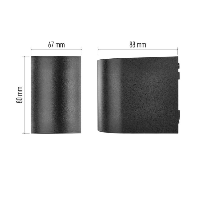 Záhradné nástenné svietidlo OCULUS, 8,8 x 6,7 x 8 cm, 1 x GU10, 1× 7W