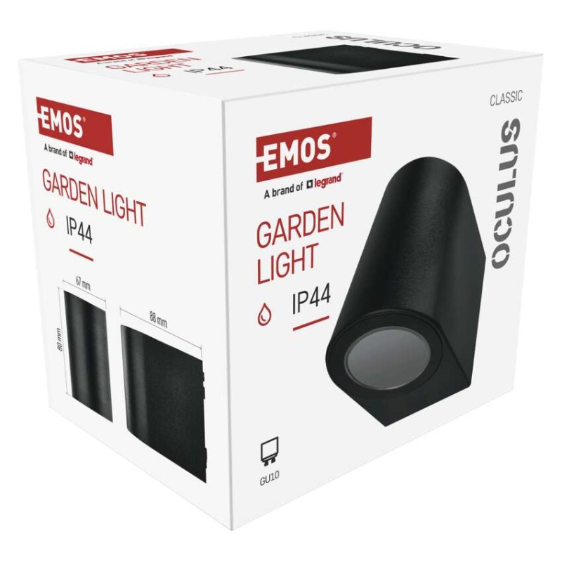 Záhradné nástenné svietidlo OCULUS, 8,8 x 6,7 x 8 cm, 1 x GU10, 1× 7W