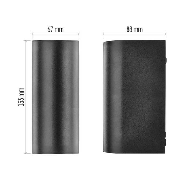 Záhradné nástenné svietidlo OCULUS, 8,8 x 6,7 x 15,3 cm, 2 x GU10, 2× 7W