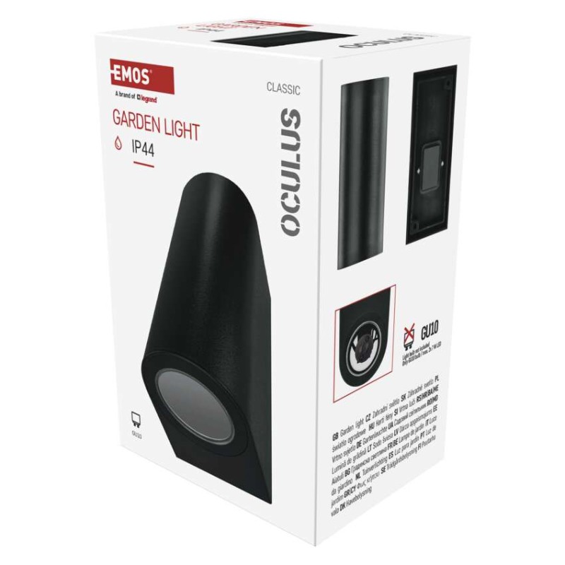 Záhradné nástenné svietidlo OCULUS, 8,8 x 6,7 x 15,3 cm, 2 x GU10, 2× 7W