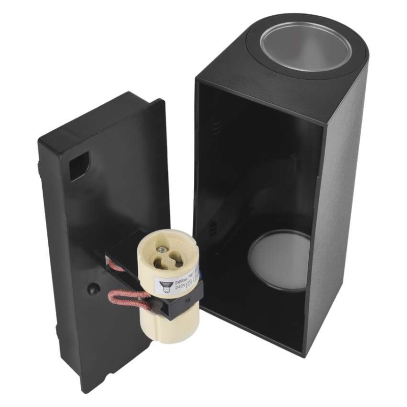 Záhradné nástenné svietidlo OCULUS, 8,8 x 6,7 x 15,3 cm, 2 x GU10, 2× 7W