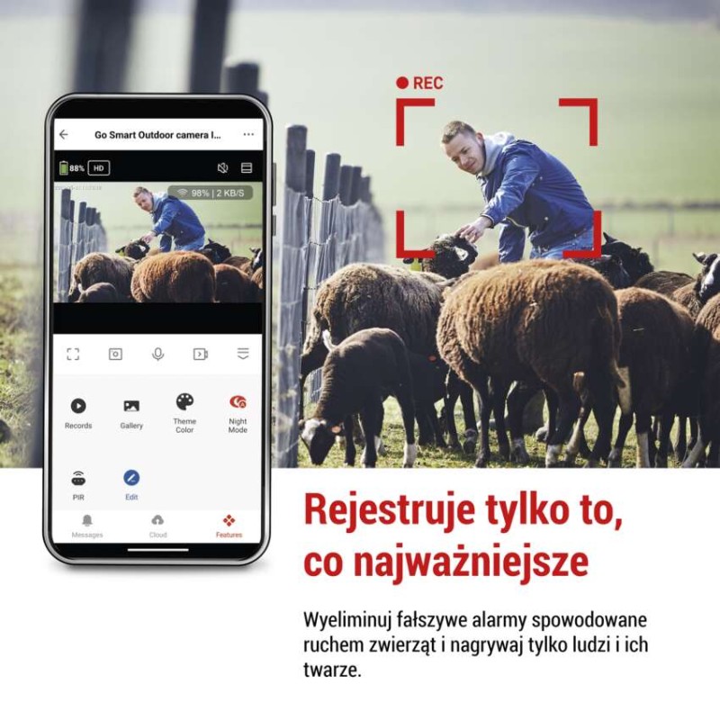 GoSmart Kamera zewnętrzna obrotowa IP-6000 OWL z 4G/LTE, szary