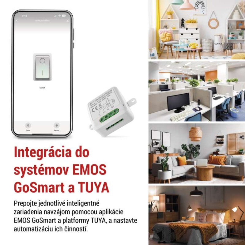 GoSmart spínací modul IP-2101SW, WiFi, 1-kanálový