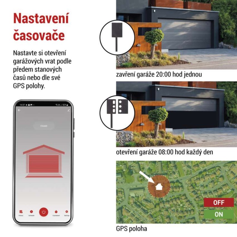 GoSmart modul pro ovládání garážových vrat IP-2131SW, WiFi