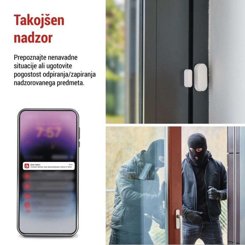 GoSmart brezžični senzor vrat IP-2011Z, ZigBee