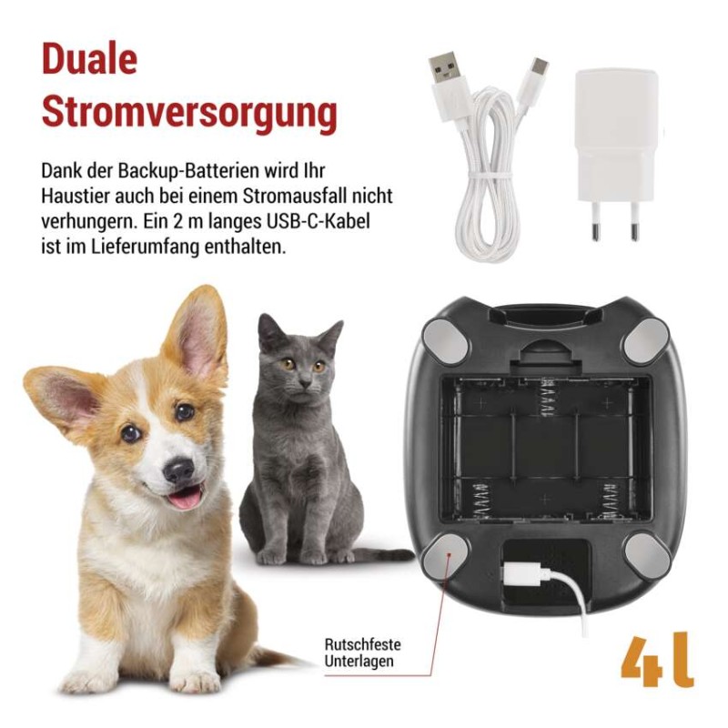 GoSmart Futterspender Pet Care, 4 l, schwarz, Wi-Fi