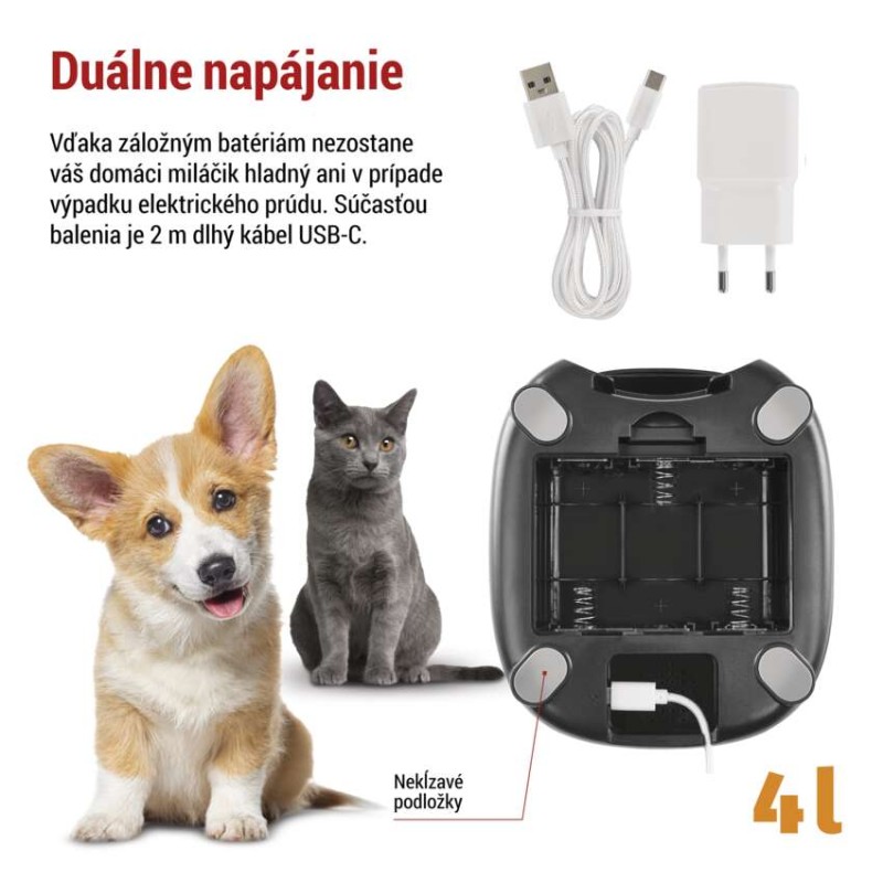 GoSmart dávkovač krmiva Pet Care, 4 l, čierny, Wi-Fi