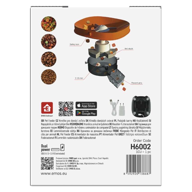 GoSmart dávkovač krmiva Pet Care, 4 l, černý, Wi-Fi