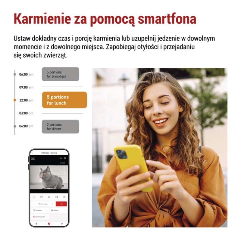 GoSmart Karmidło z kamerą PET CARE, 6 l, czarne, Wi-Fi