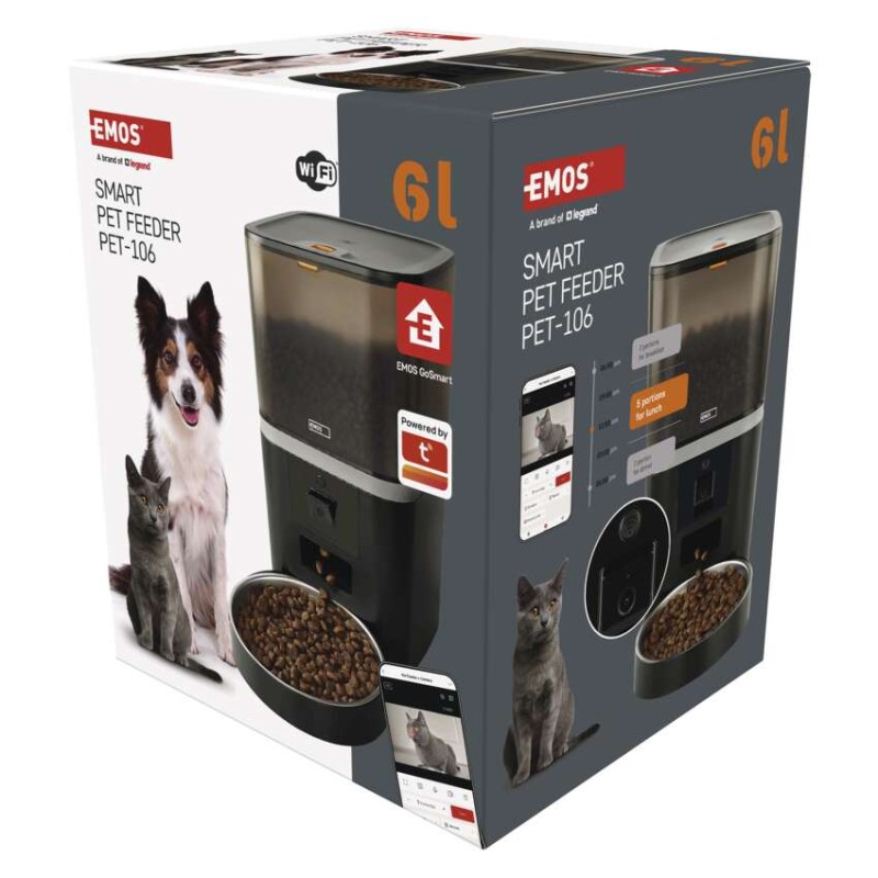 GoSmart barotājs ar kameru Pet Care, 6 l, melns, Wi-Fi