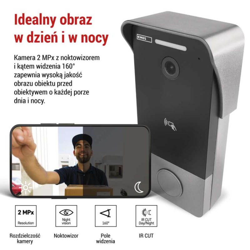 GoSmart Dzwonek wideo IP-20PoE 
