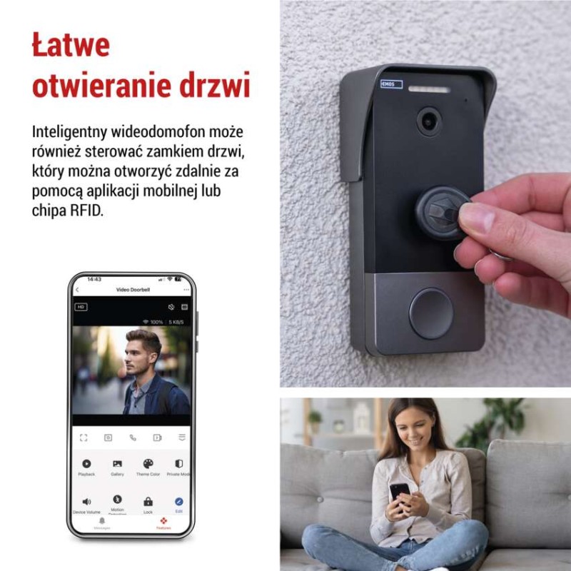 GoSmart Dzwonek wideo IP-20PoE 
