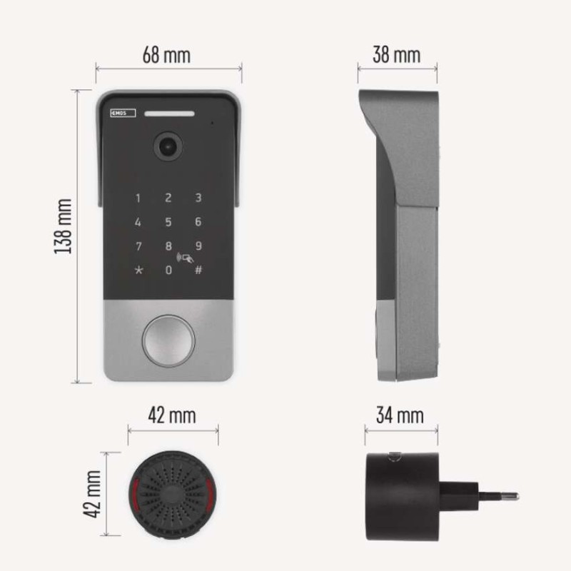 GoSmart video durvju zvans IP-21PoE