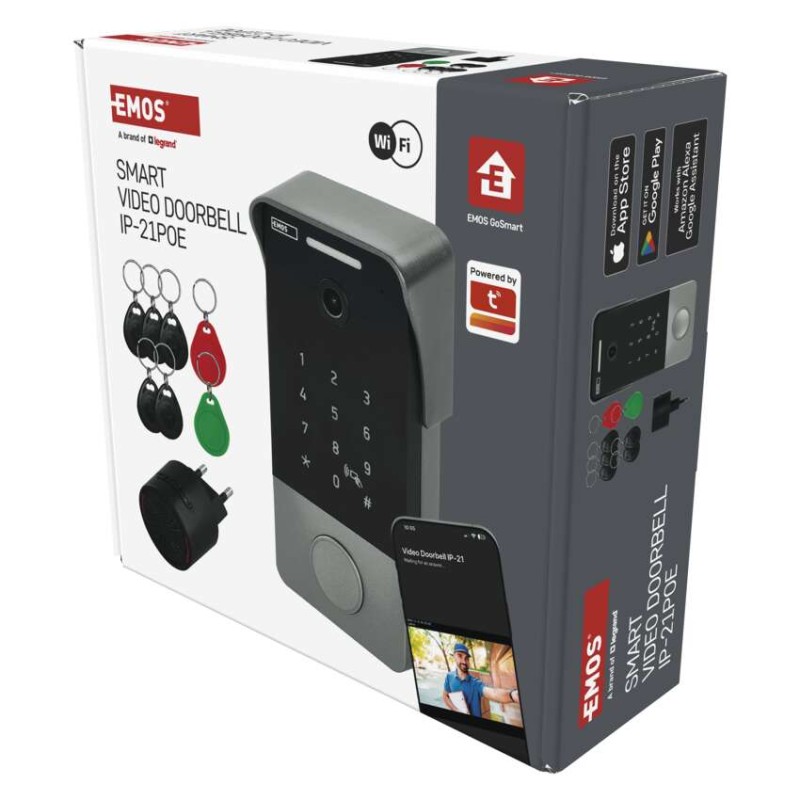 GoSmart video durvju zvans IP-21PoE