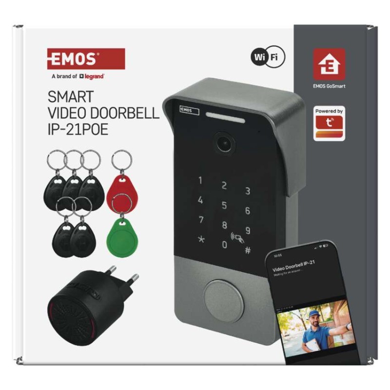 GoSmart video durvju zvans IP-21PoE