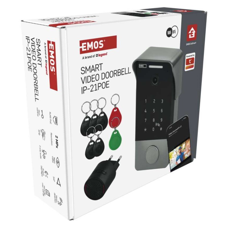 GoSmart video durvju zvans IP-21PoE