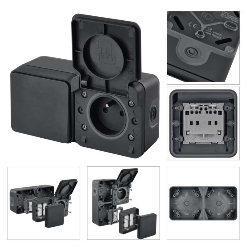 EMOS Cyklone komb. zás+prep. Č.6 nástenný IP55