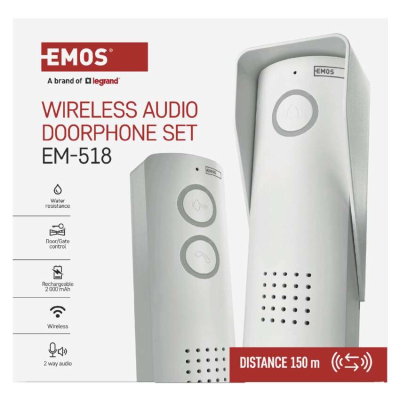 Juhtmevaba kodune audiovärava telefonikomplekt H1087, 1 osaleja