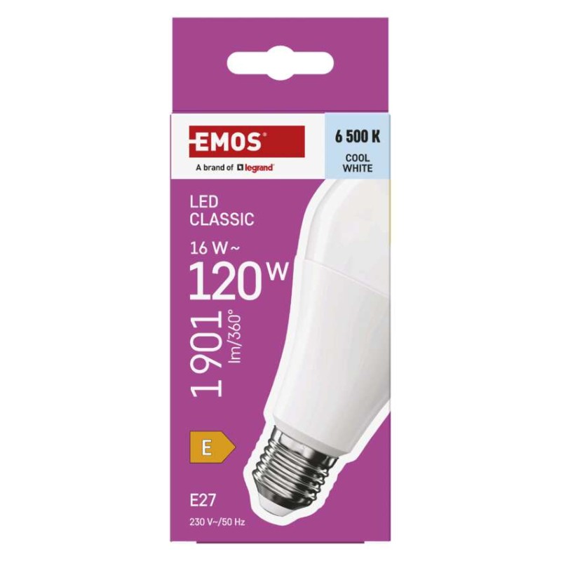 LED izzó Classic A70 / E27 / 16 W (120 W) / 1901 lm / Hideg fehér