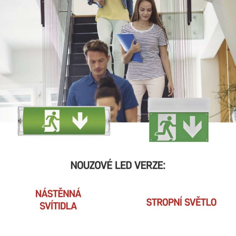 LED nouzové osvětlení NESSI 3 W, 3 h, IP65