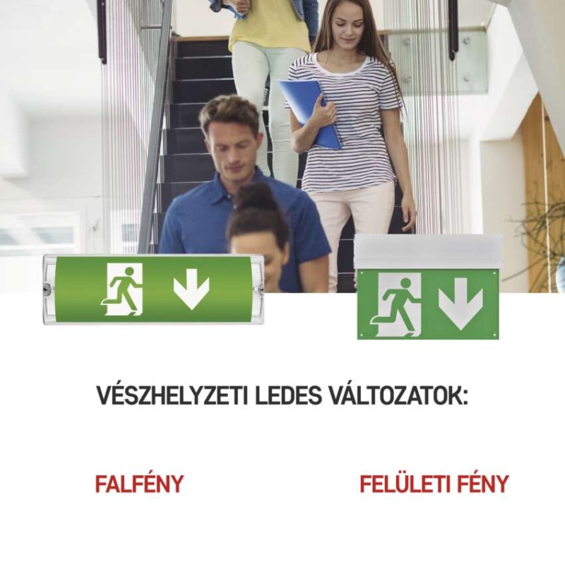 EMOS LED vészvilágító lámpatest NESSI 3W 3 óra IP65