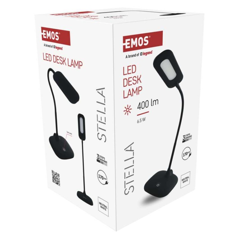 LED stolná lampa STELLA, čierna