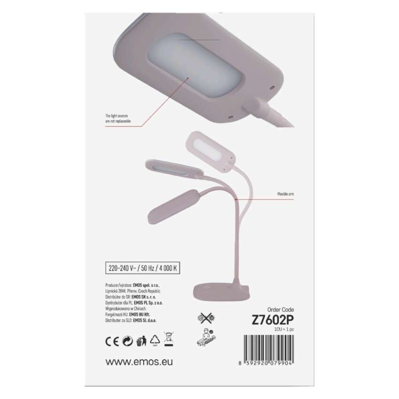 EMOS Stella LED asztali lámpa, rózsaszín