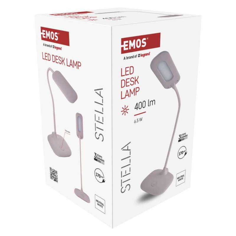 EMOS Stella LED asztali lámpa, rózsaszín