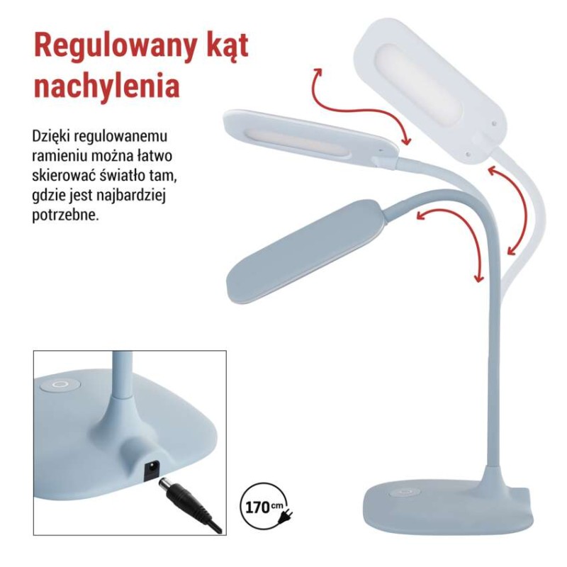 Lampa biurkowa LED STELLA niebieska