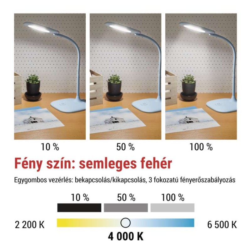 EMOS Stella LED asztali lámpa, kék