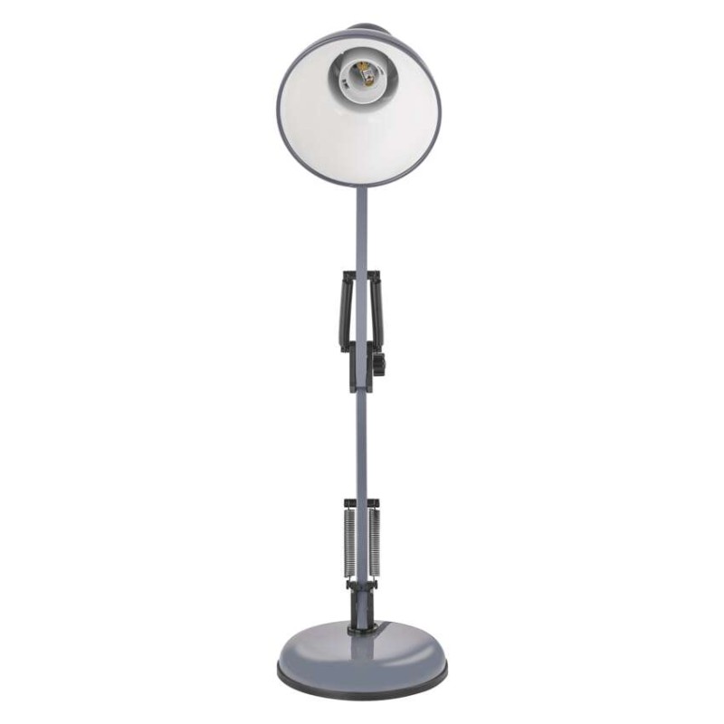 Lampa biurkowa E27 LUCAS 48 cm ciemno szary
