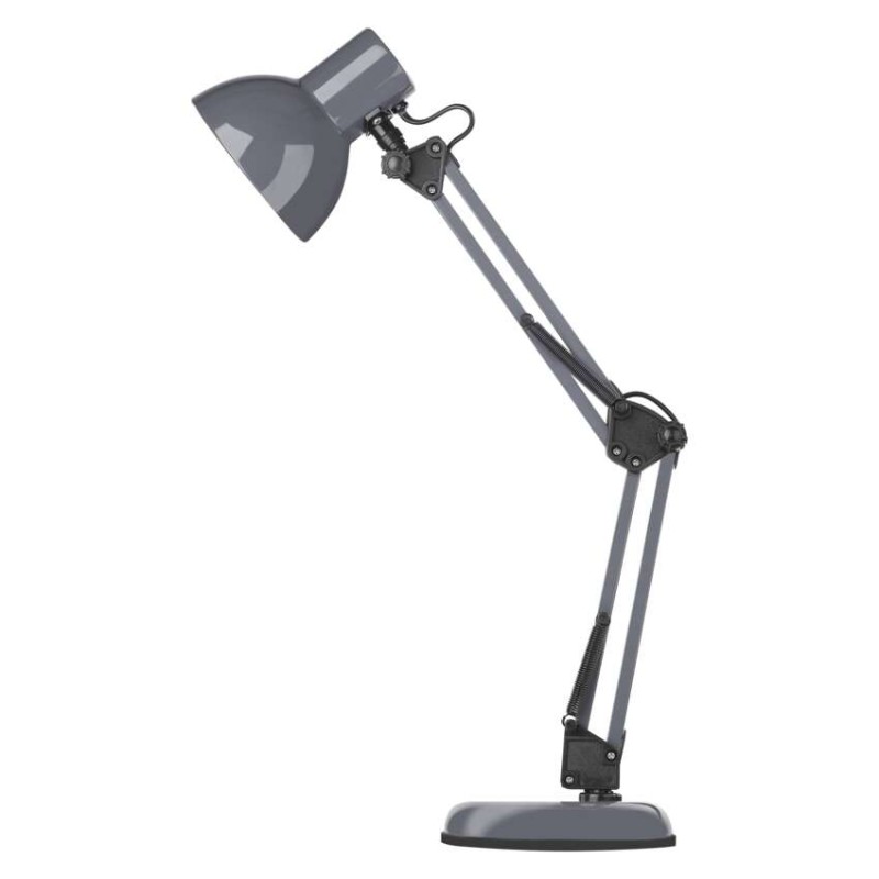 Lampa biurkowa E27 LUCAS 48 cm ciemno szary