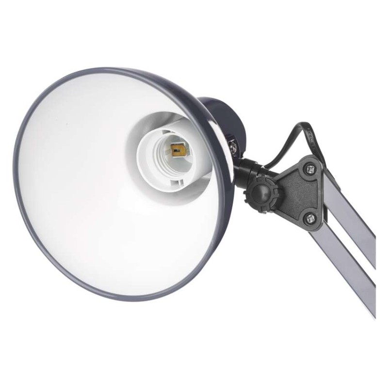 Lampa biurkowa E27 LUCAS 48 cm ciemno szary