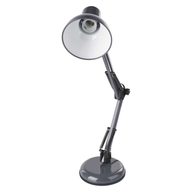 Lampa biurkowa E27 LUCAS 48 cm ciemno szary