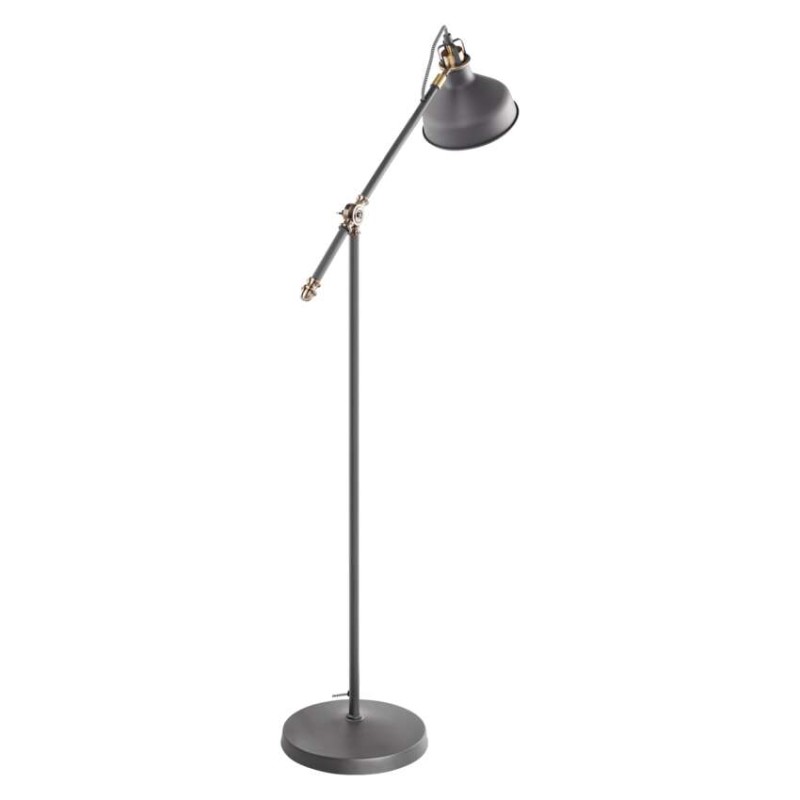 Stojací lampa ARTHUR na žárovku E27, 150cm, tmavě šedá