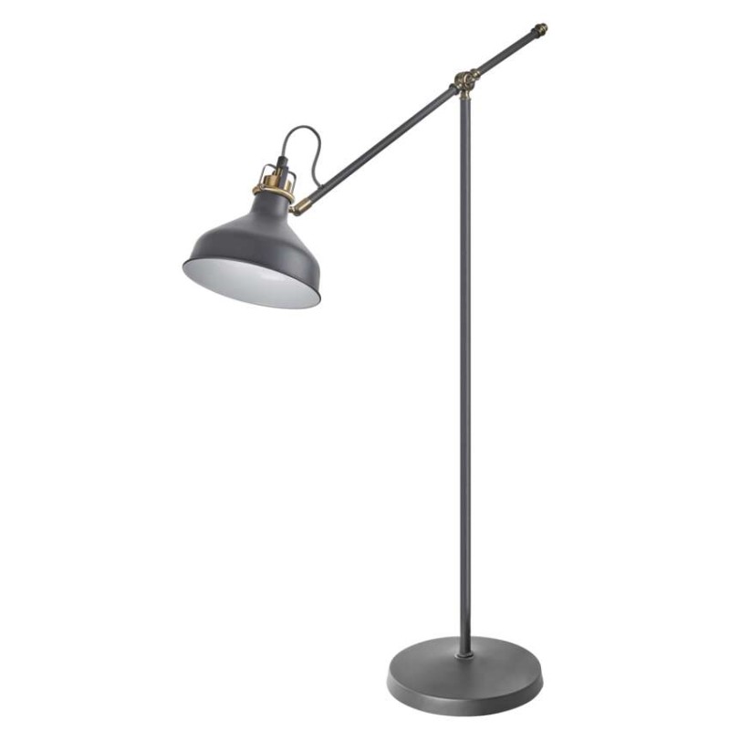 Stojací lampa ARTHUR na žárovku E27, 150cm, tmavě šedá
