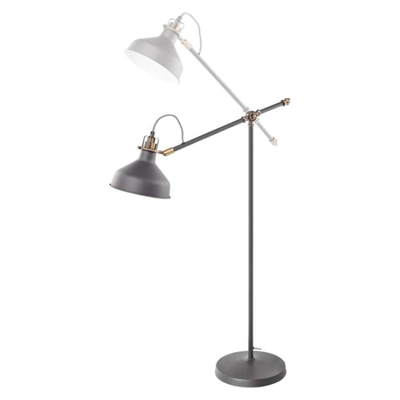 Stojací lampa ARTHUR na žárovku E27, 150cm, tmavě šedá