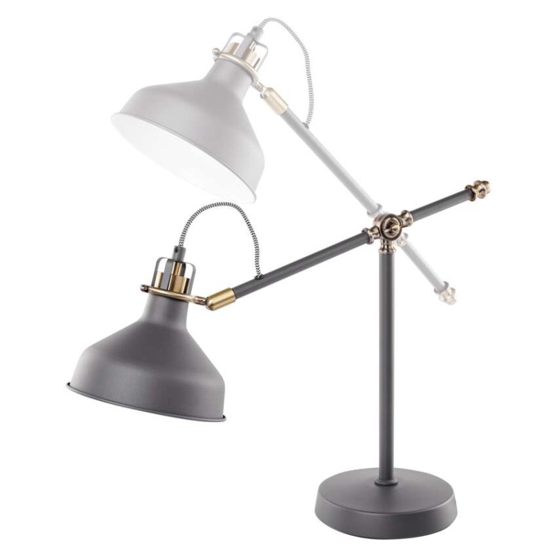 Stolní lampa HARRY na žárovku E27, tmavě šedá