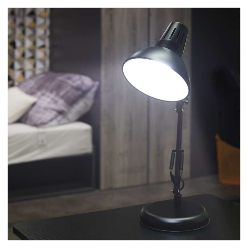Stolní lampa DUSTIN na žárovku E27, černá